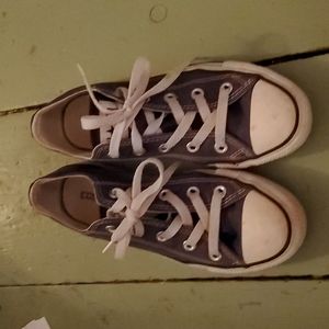 Blue low rise all star converse